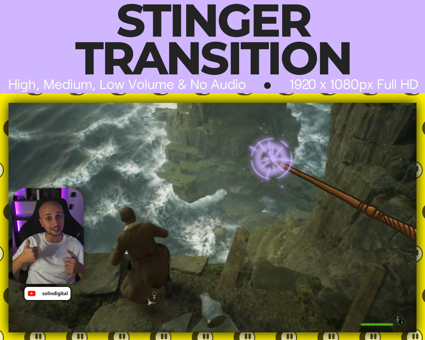 Magic Wand Stinger Transition, Magical Cute Animated Twitch Overlays, Fairy Kawaii YouTube Facebook and Kick Transitions for Streamers