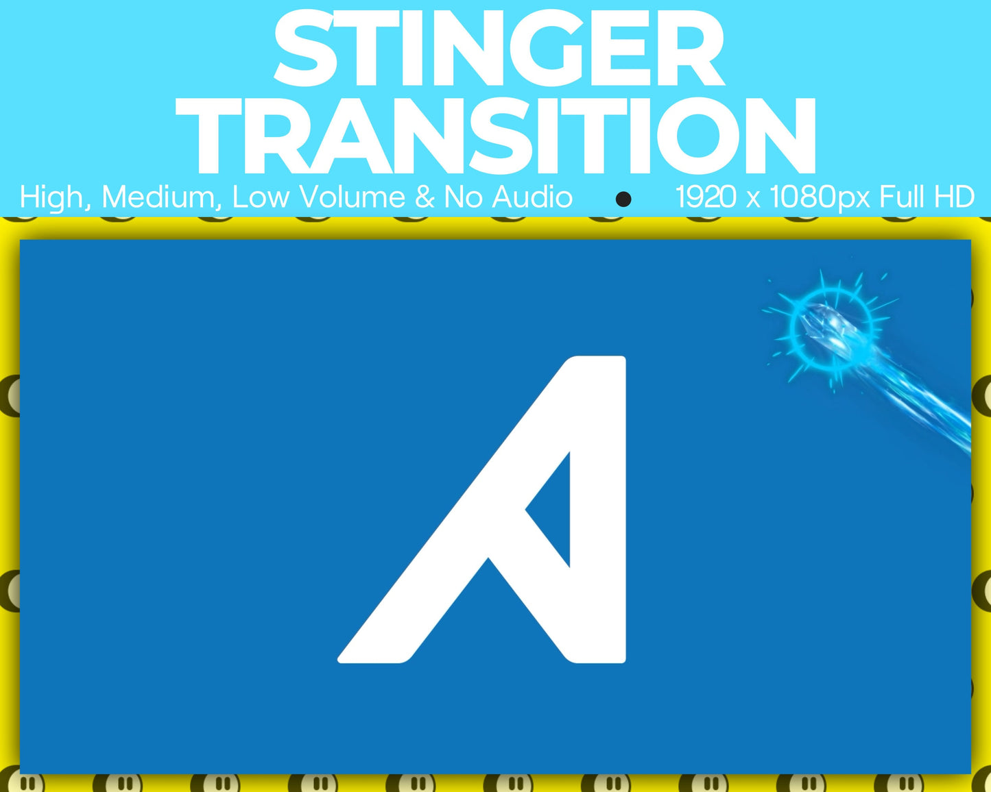 Ice Magic Wand Stinger Transition, Magical Cute Animated Twitch Overlays, Glacier Frozen YouTube Facebook and Kick Transitions for Streamers