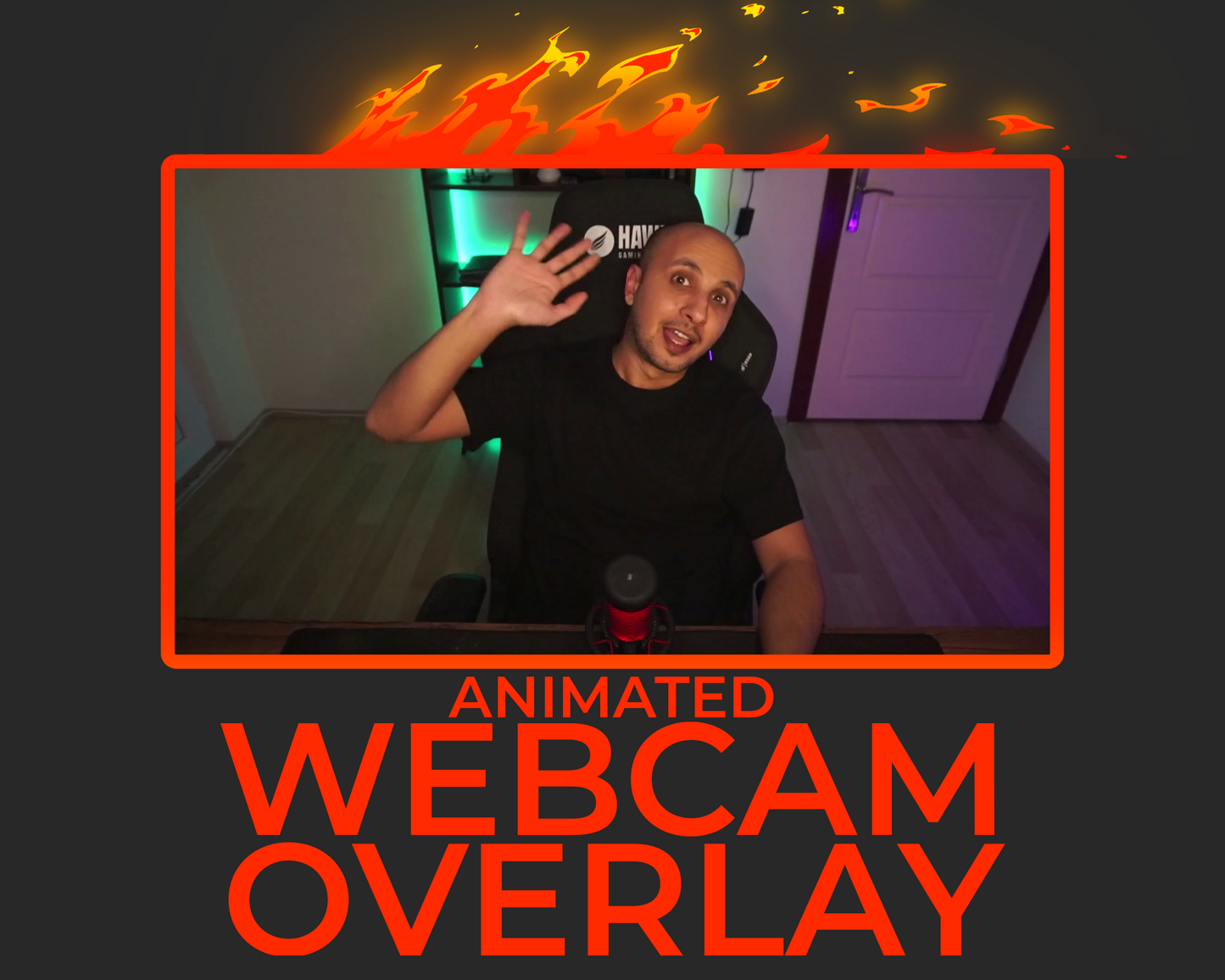 Animated Fire Twitch Overlays - Horizontal