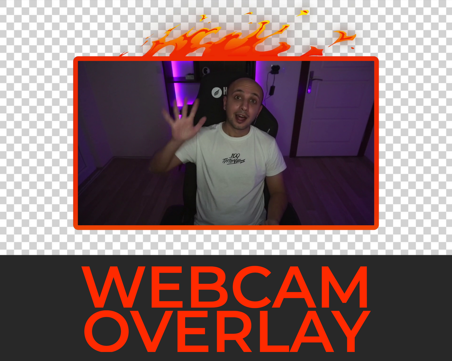 Animated Fire Twitch Overlays - Horizontal