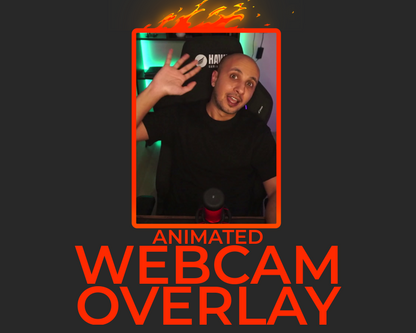 Animated Fire Twitch Overlays - Vertical