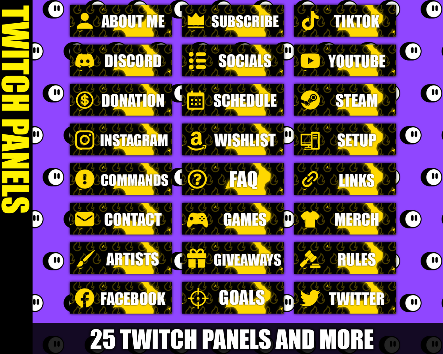 Fire Twitch Stream Overlay Pack
