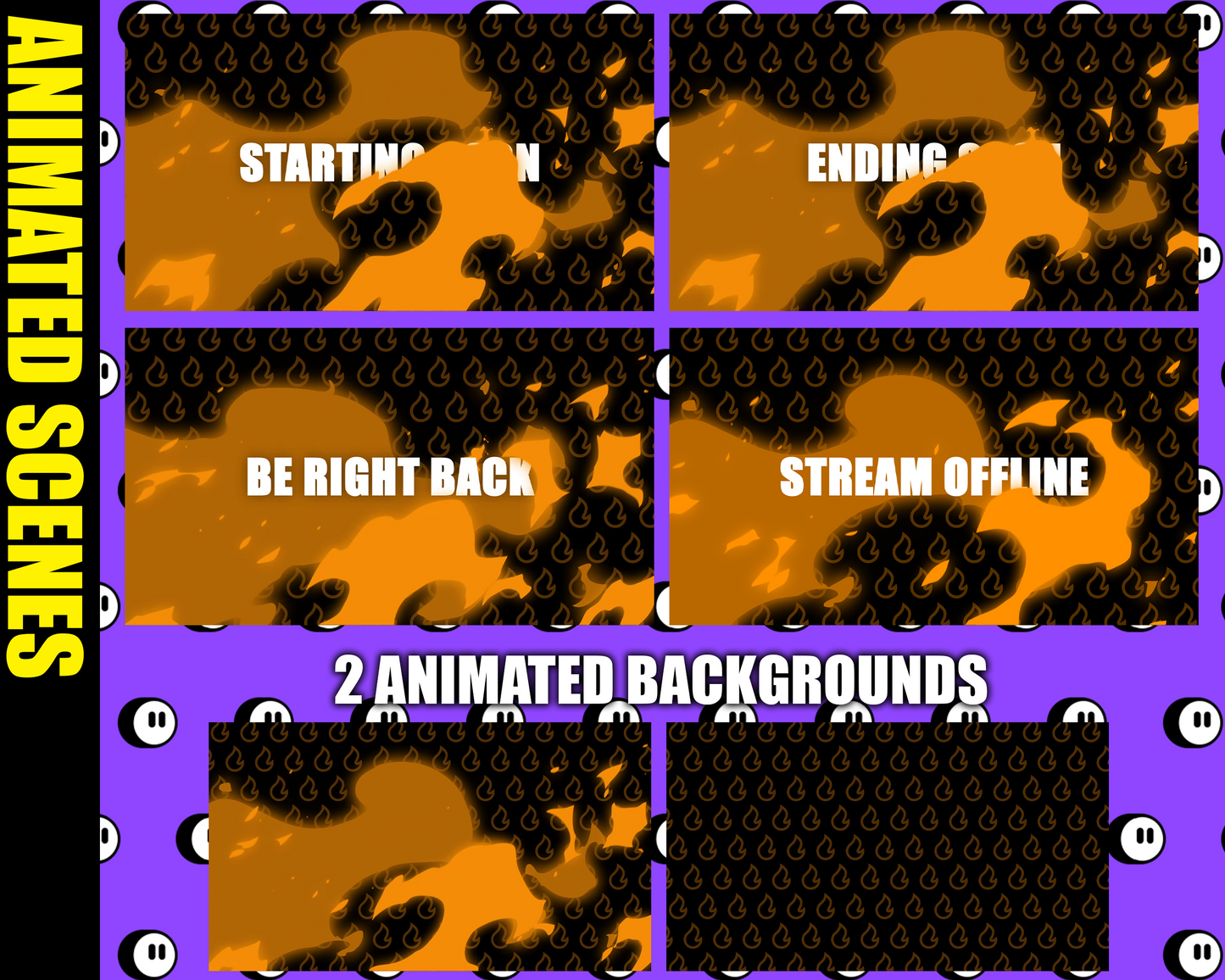 Fire Twitch Stream Overlay Pack