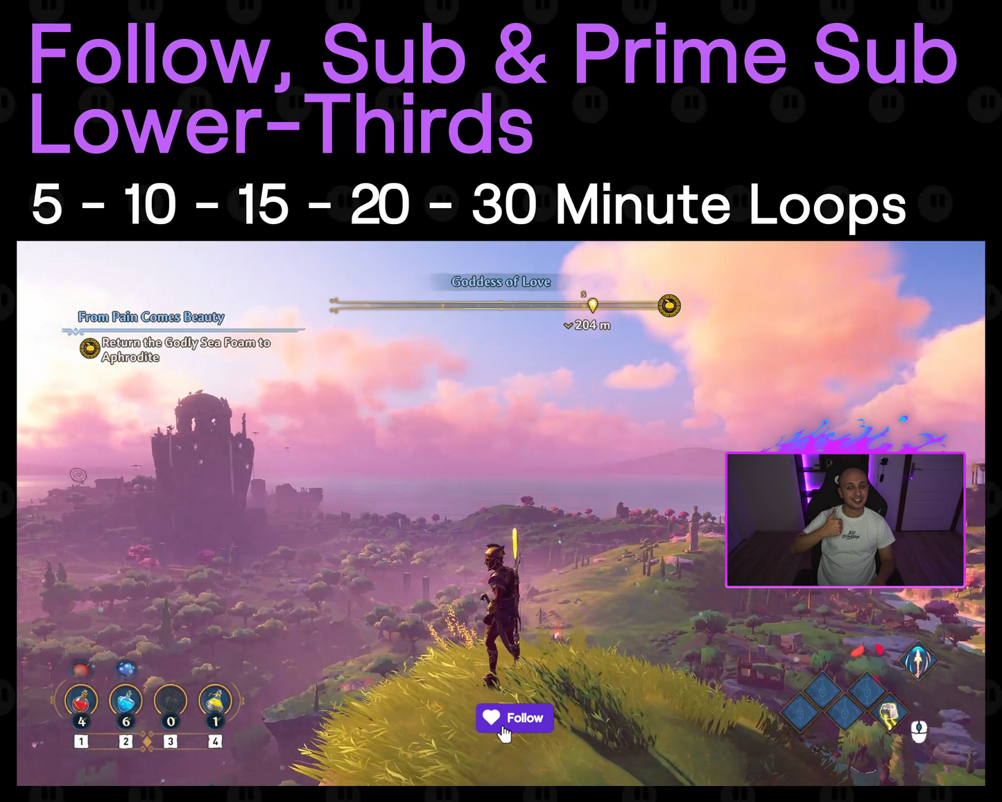 Follow - Sub - Prime Twitch Lower-Thirds