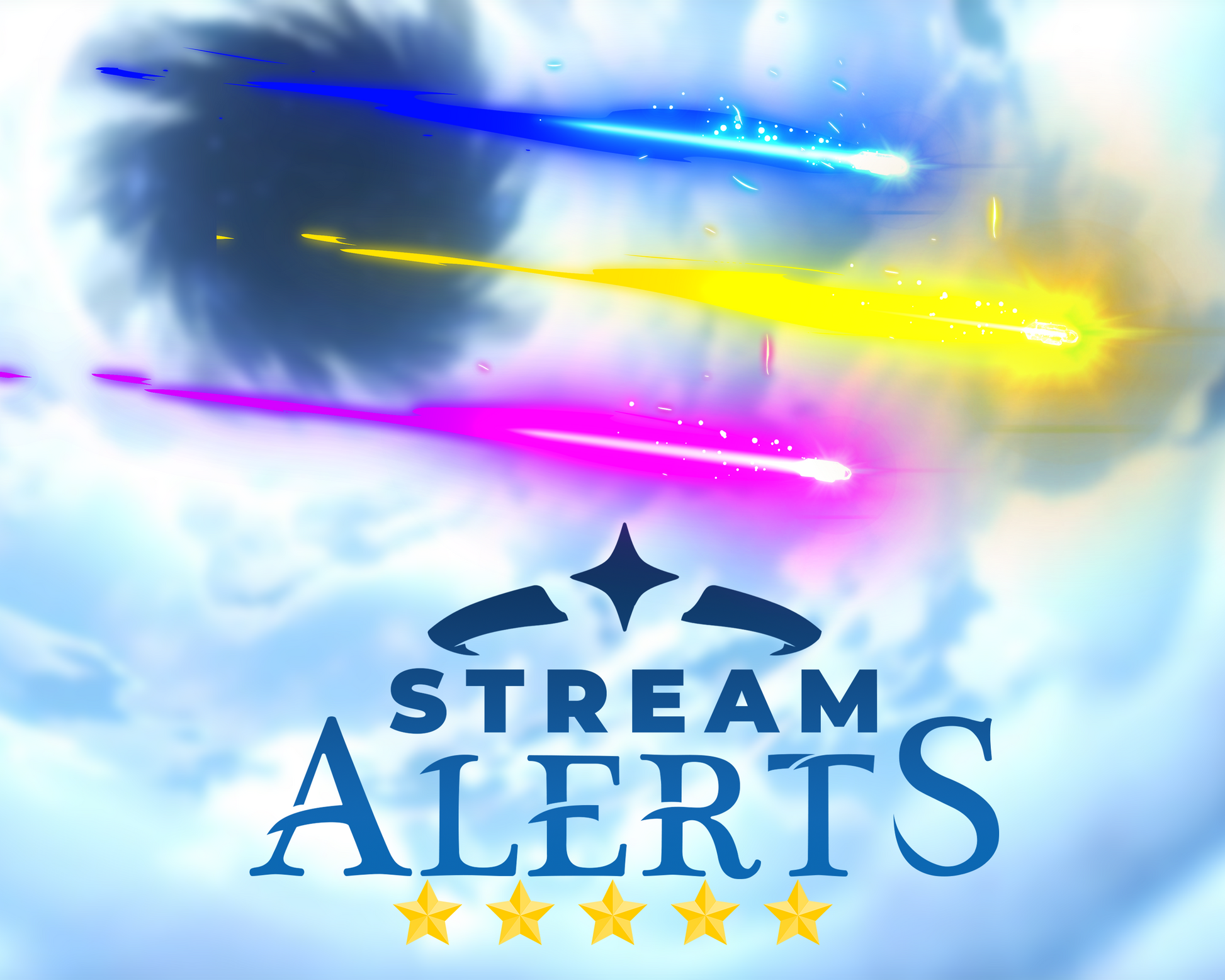 Genshin Impact Wish Alerts Pack for Twitch Streams, Animated Comet Alert Overlay, Follower Subscriber Cheer Raid Donation Gift, 3 Colors