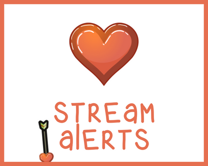 Love Arrow Animated Alerts for Twitch Streams, Cute Kawaii Heart Overlay, Follow Subscribe Cheer Raid Donation Gift, Valentines Day, Eros