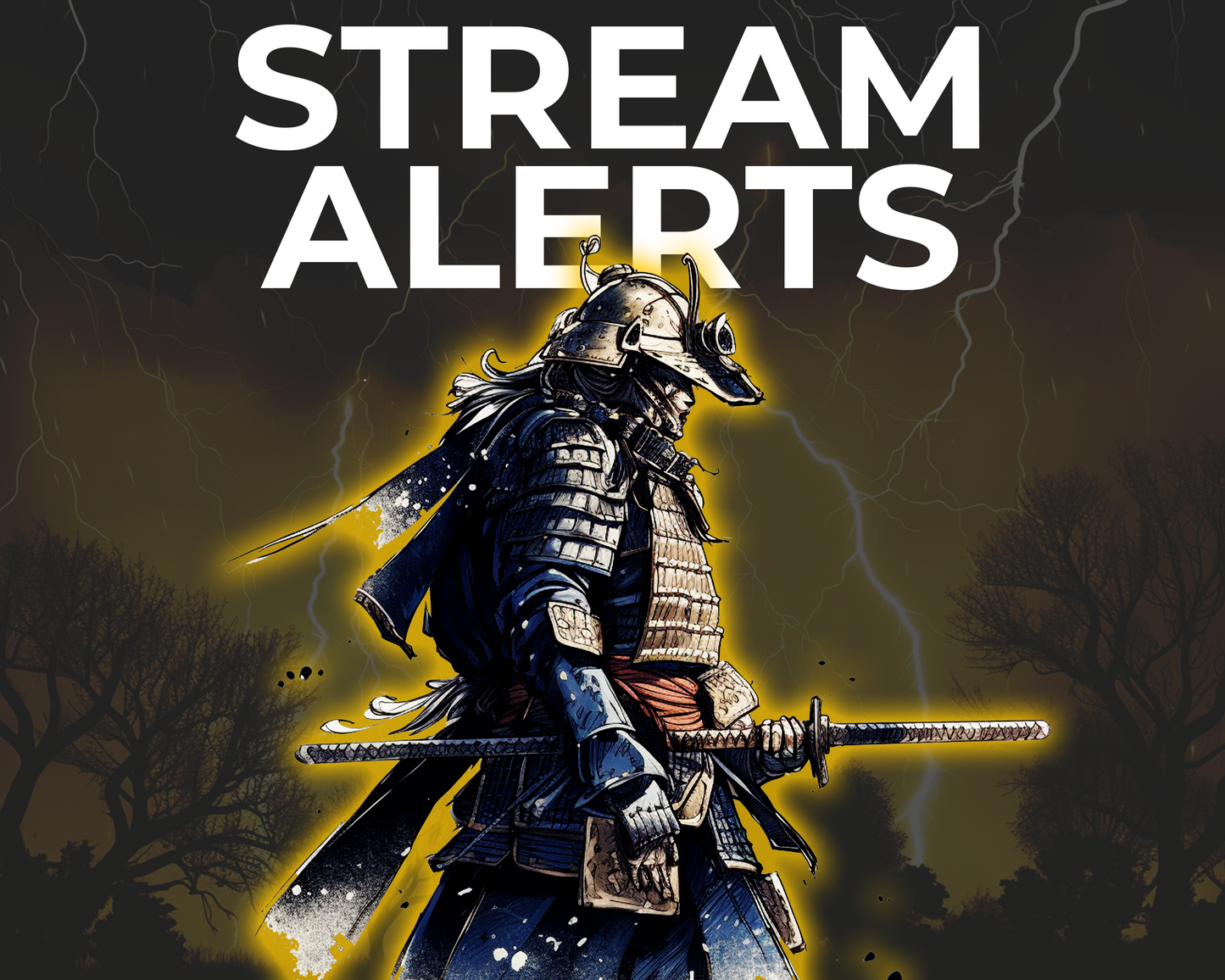 Lightning & Thunder Samurai Pixel Stream Alerts