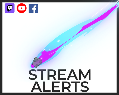 Animated Alerts for Twitch Streams, Meteor Fall Impact and Fire Alert Overlay, Follower Subscriber Cheer Host Raid Donation Member Superchat