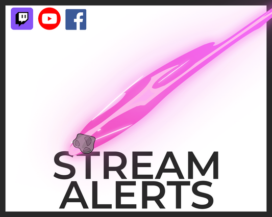 Animated Alerts for Twitch Streams, Meteor Fall Impact and Fire Alert Overlay, Follower Subscriber Cheer Host Raid Donation Member Superchat