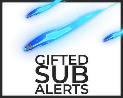 Meteor Gifted Sub Alerts for Twitch Streams, Fall Impact and Fire Alert Overlay, Gifted Subscriber, Community Gift Animated Alerts