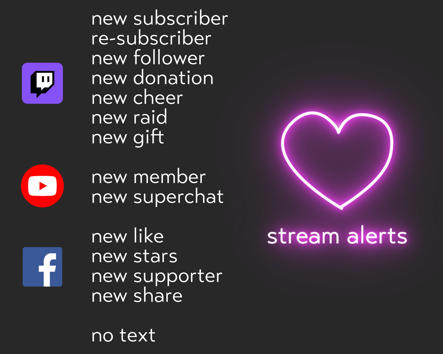Neon Heart Twitch Stream Alerts