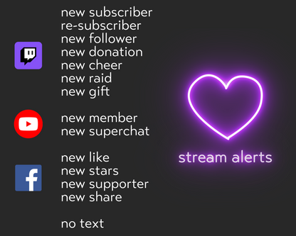 Neon Heart Twitch Stream Alerts