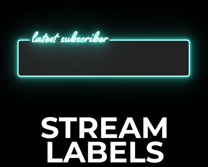 Neon Twitch Stream Labels