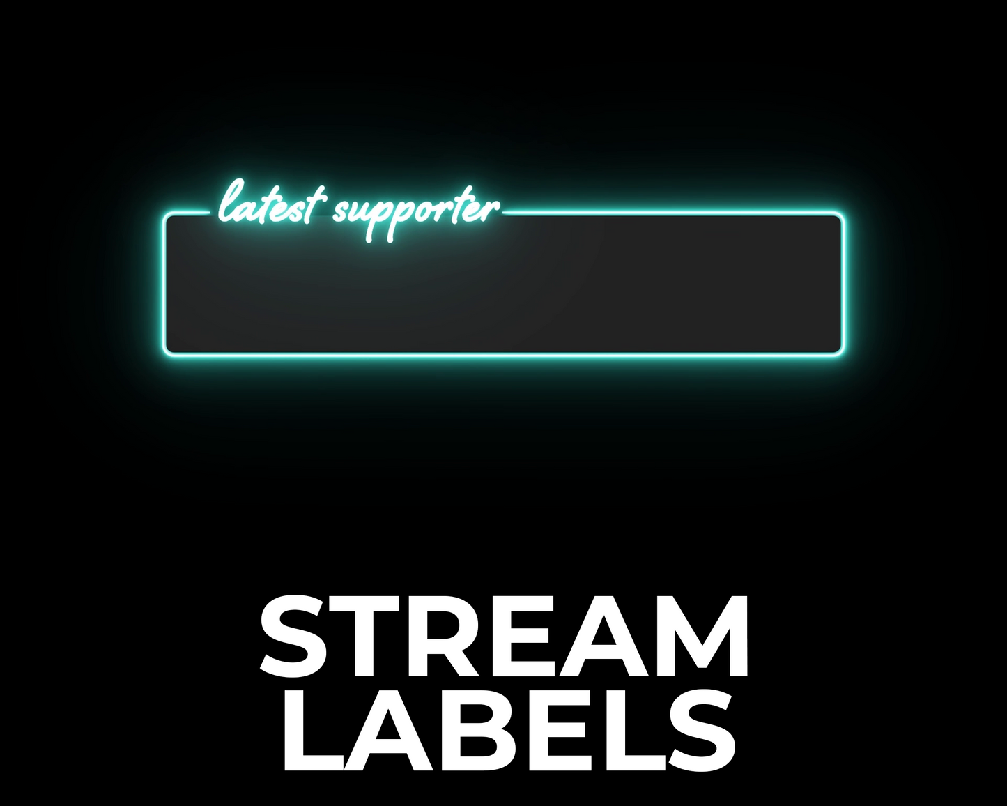 Neon Twitch Stream Labels