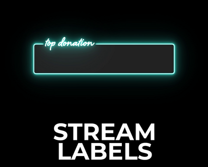 Neon Twitch Stream Labels