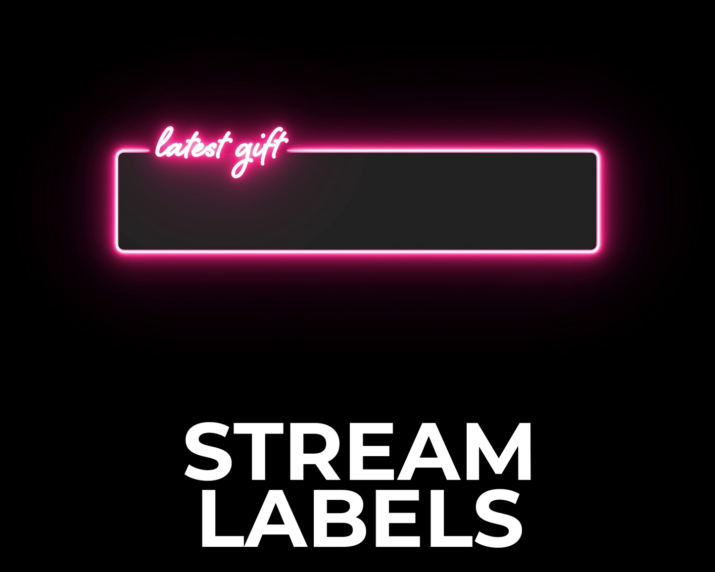 Neon Twitch Stream Labels
