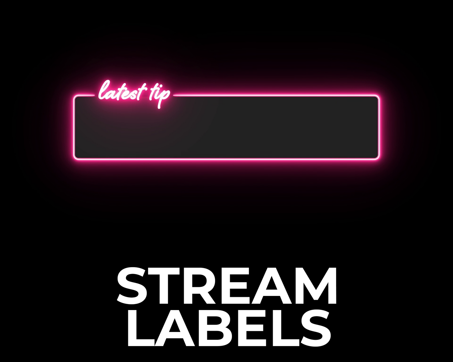 Neon Twitch Stream Labels