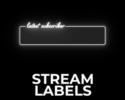 Neon Twitch Stream Labels