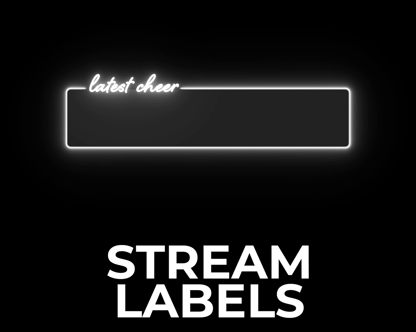 Neon Twitch Stream Labels