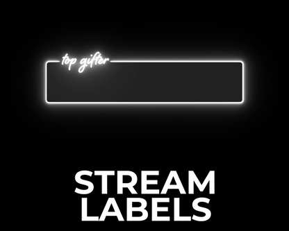 Neon Twitch Stream Labels