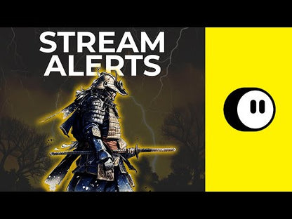 Lightning & Thunder Samurai Pixel Stream Alerts