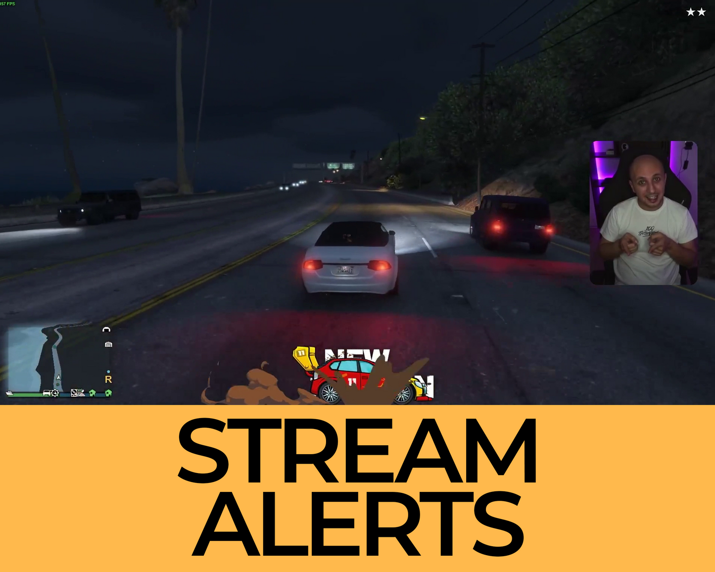 Rally Car Twitch Stream Alerts