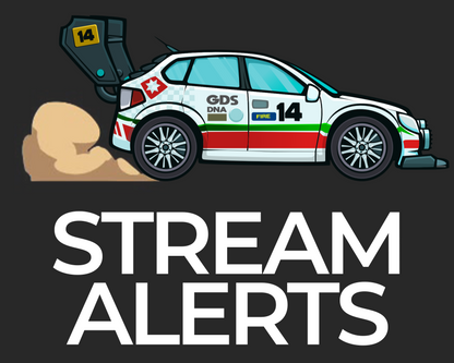 Rally Car Twitch Stream Alerts