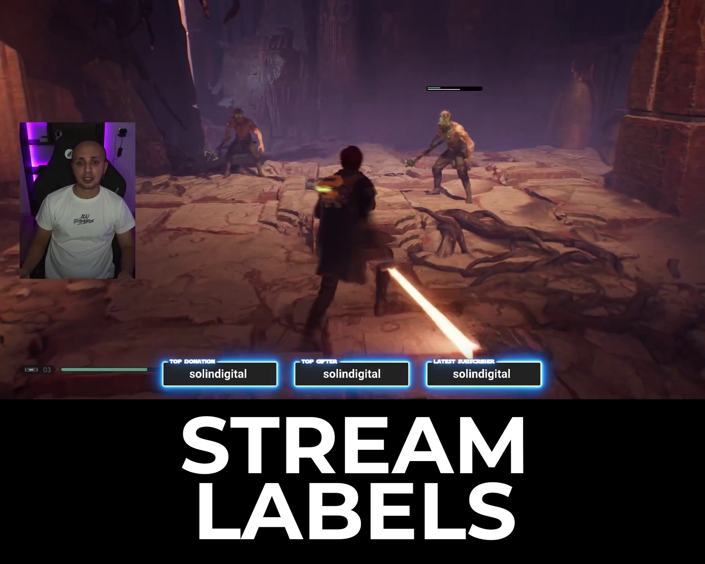 Saber Twitch Stream Labels