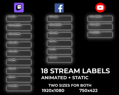 Saber Twitch Stream Labels