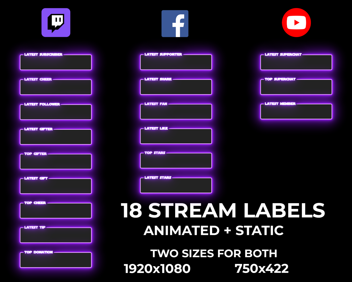 Saber Twitch Stream Labels