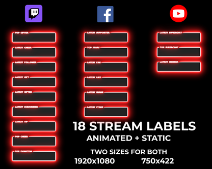 Saber Twitch Stream Labels