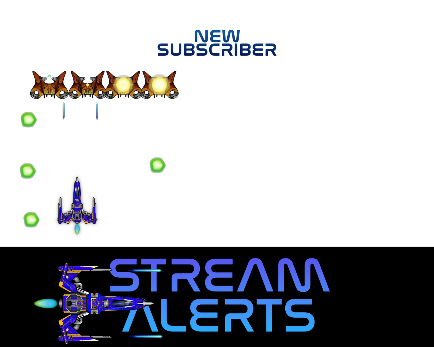 Retro Space Shooter Twitch Stream Alerts