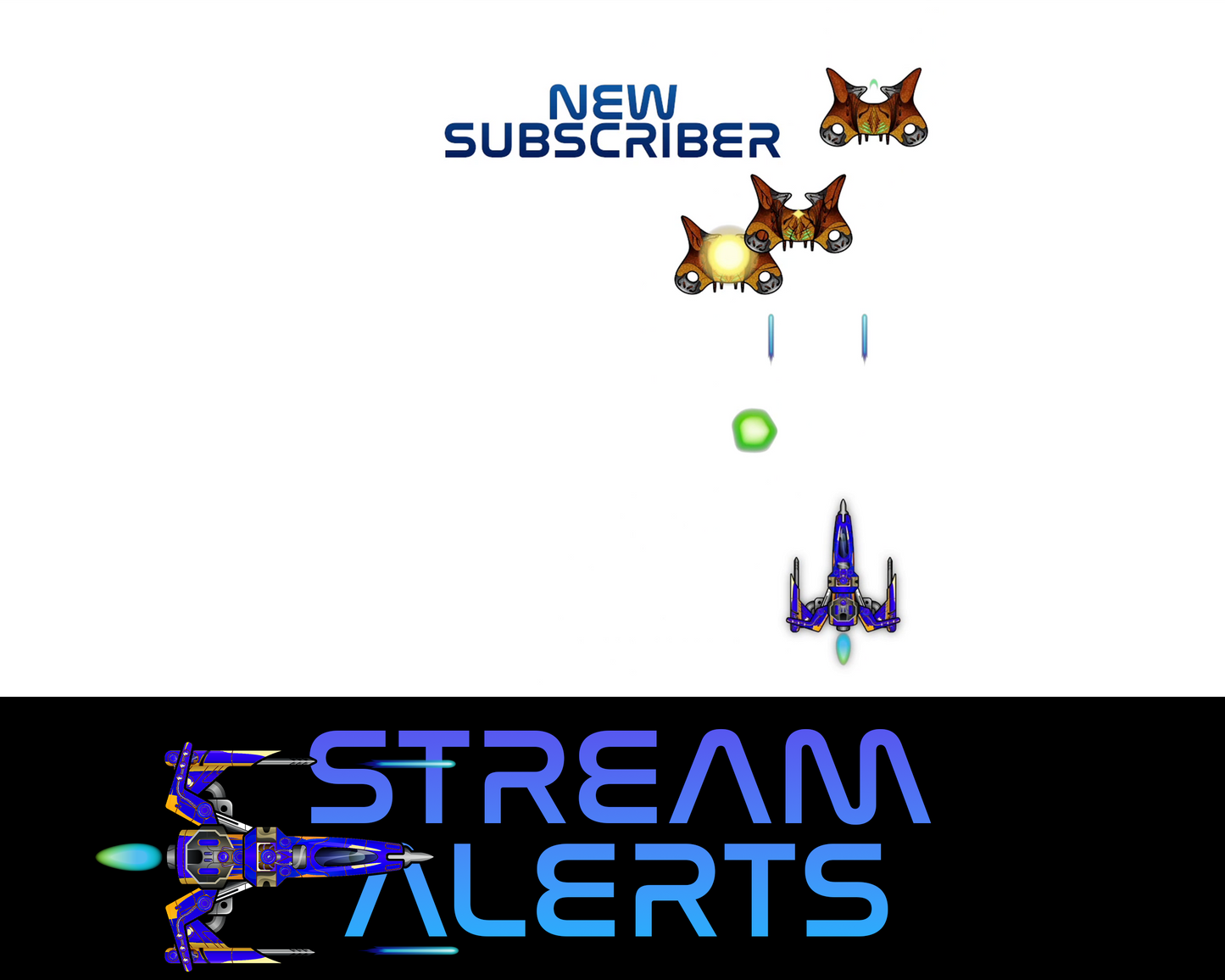 Retro Space Shooter Twitch Stream Alerts