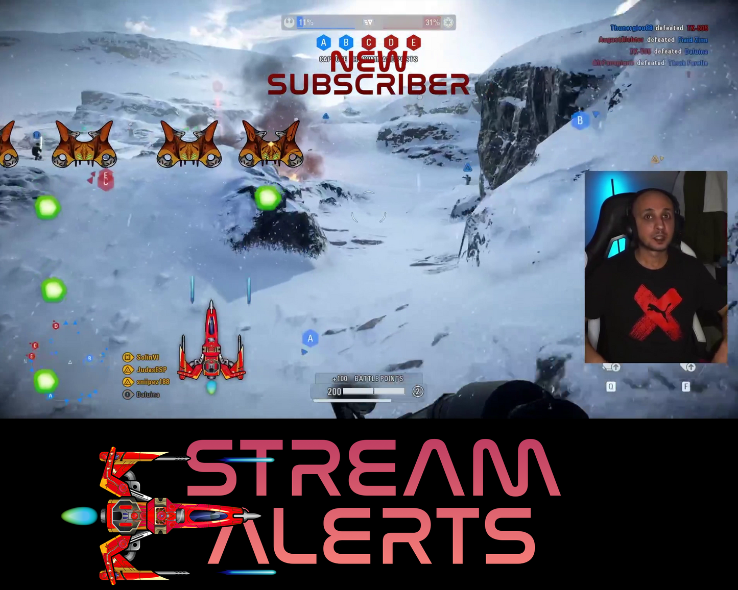 Retro Space Shooter Twitch Stream Alerts