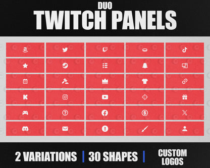 Duo Stream Panels with Paper Texture for Twitch, YouTube, Facebook and Kick Streamers, Sleek Cool Minimal Overlay Designs, Easy to Implement