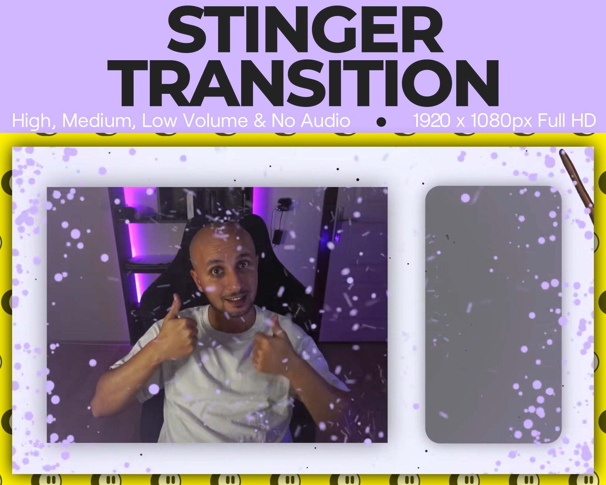 Magic Wand Stinger Transition, Magical Cute Animated Twitch Overlays, Fairy Kawaii YouTube Facebook and Kick Transitions for Streamers