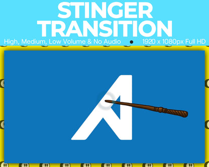 Ice Magic Wand Stinger Transition, Magical Cute Animated Twitch Overlays, Glacier Frozen YouTube Facebook and Kick Transitions for Streamers