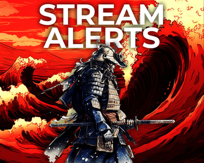 Blood Ronin Pixel Alerts for Twitch Streams, Samurai Warrior Animated Alert Overlay, YouTube Facebook Kick