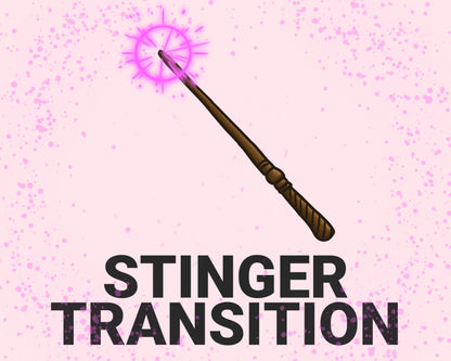 Magic Wand Stinger Transition, Magical Cute Animated Twitch Overlays, Fairy Kawaii YouTube Facebook and Kick Transitions for Streamers