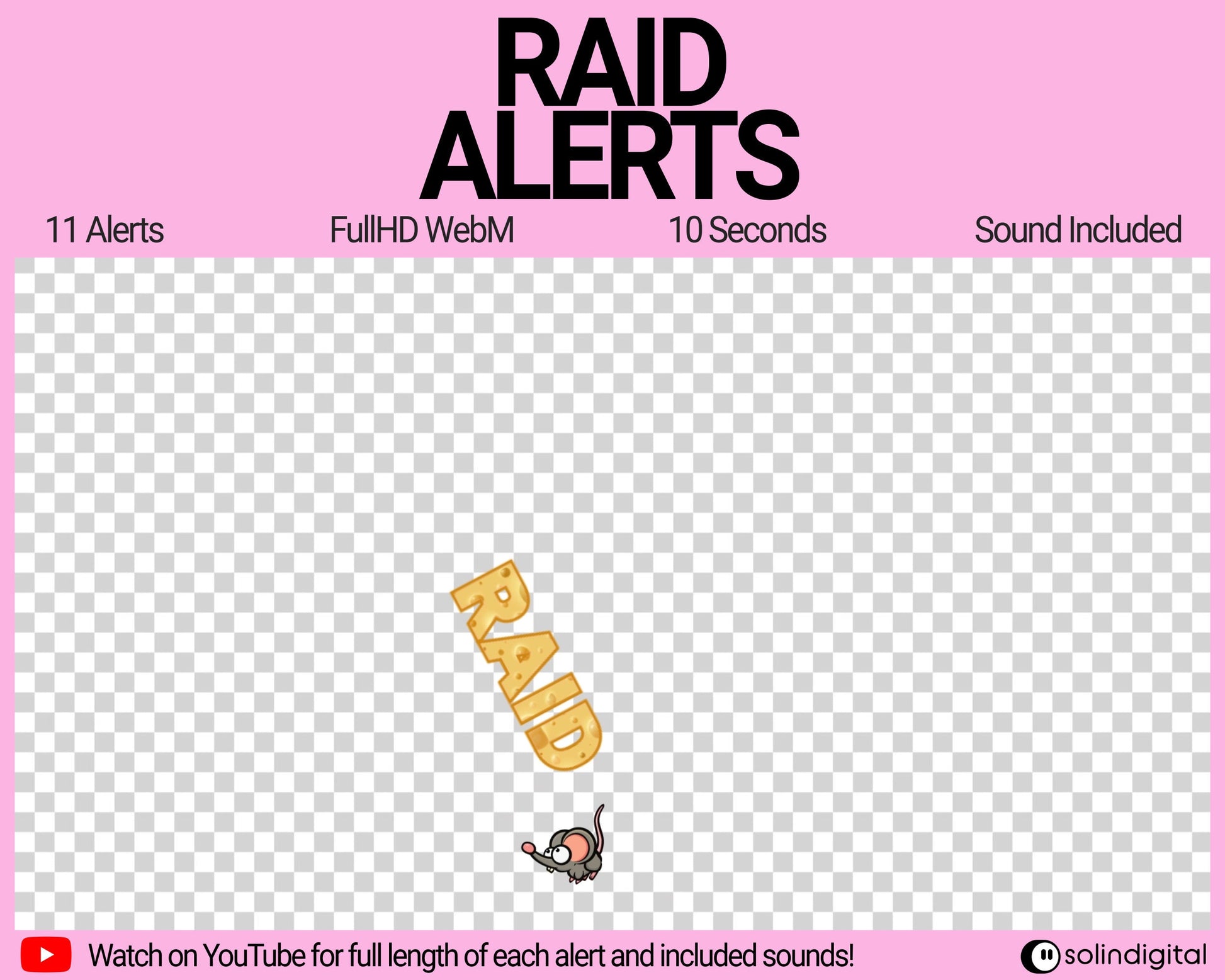 Cats Raid Alerts for Twitch Streamers, Chibi Cute Kawaii Funny Kittens Animated Stream Overlay for Twitch, YouTube, Facebook and Kick